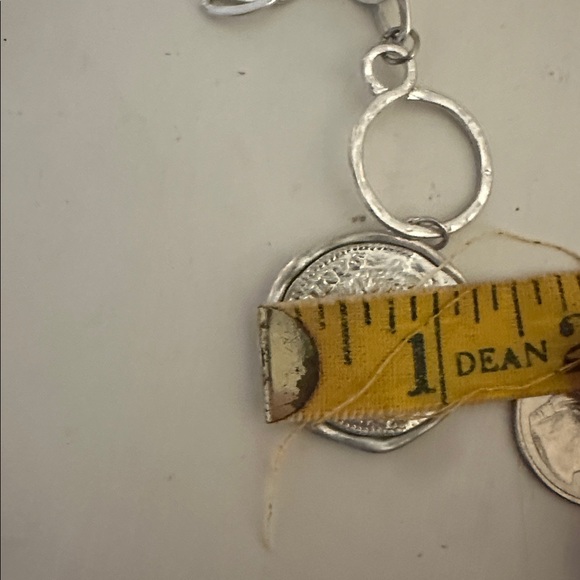 Silver Chain Necklace with Coin Pendant - Picture 7 of 8